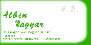 albin magyar business card